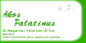 akos palatinus business card